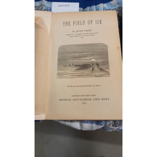 937 - 2 books, Verne Jules Field of Ice 1876 edition & Robinson Crusoe complete edition