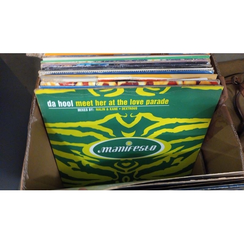 943 - A quantity of dance LP's including white label