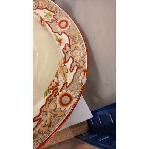 957 - 3 Victorian meat plates