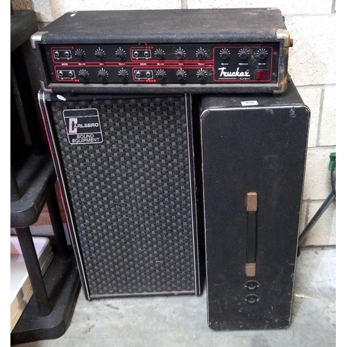 992 - A pair of Carisbro speakers and a Trucker amplifier