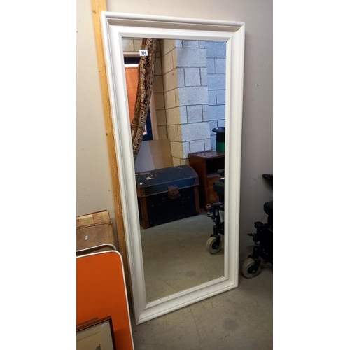 994 - A large white framed mirror. 74cm x 165cm COLLECT ONLY.