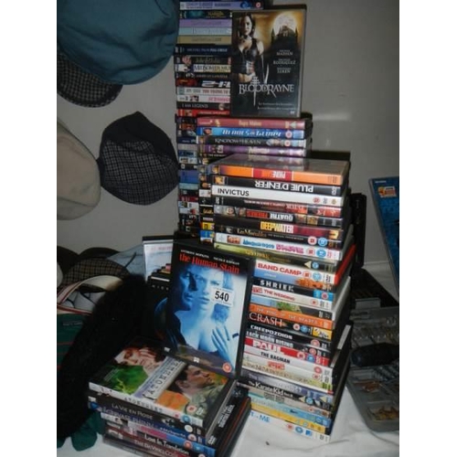 540 - A large quantity of DVD's