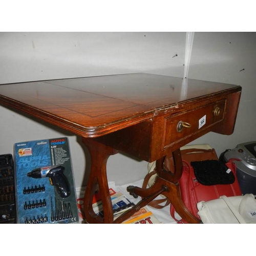 544 - A small dark wood sofa table, COLLECT ONLY.