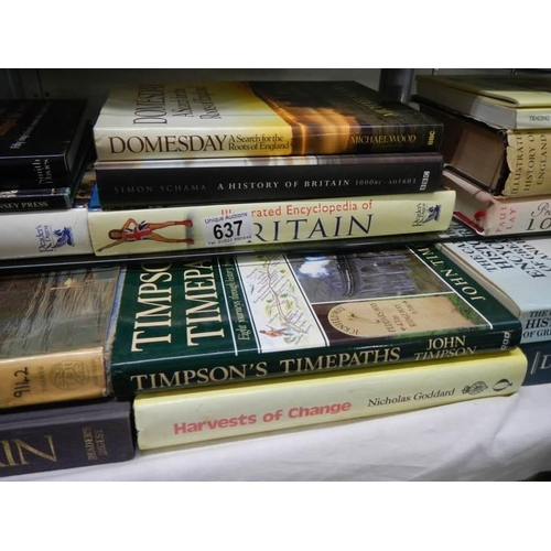 637 - A quantity of reference books including English History etc.,