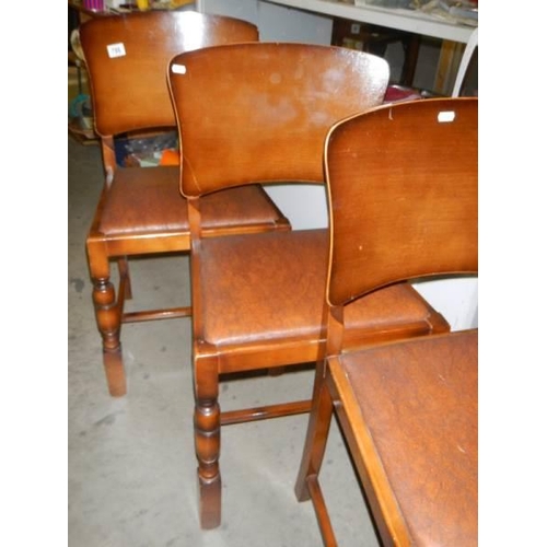 786 - A set of four 1930's dining chairs. COLLECT ONLY.