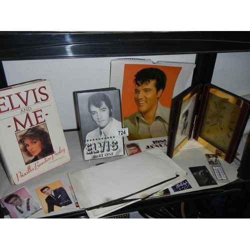 724 - A good lot of Elvis Presley ephemera.