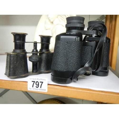 797 - Two pairs of binoculars.