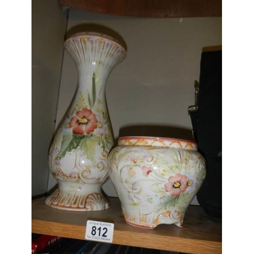 812 - A floral jardiniere on stand, COLLECT ONLY.