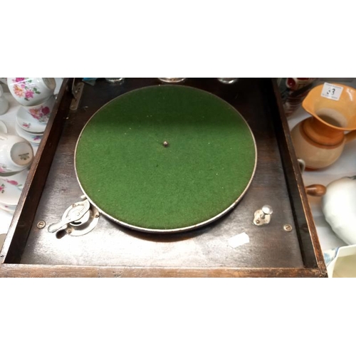 34 - An Edwardian clumber phone wind up gramophone.  COLLECT ONLY