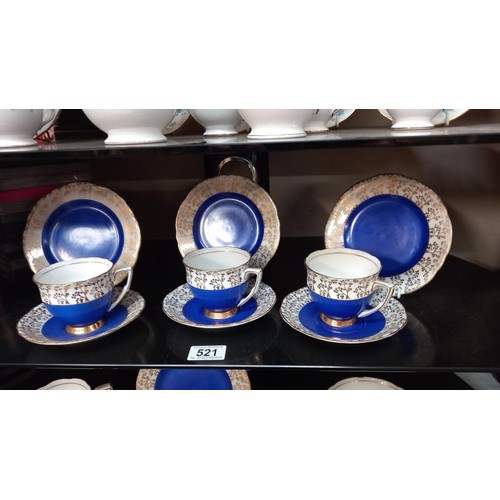 521 - A Gladstone part tea set,.