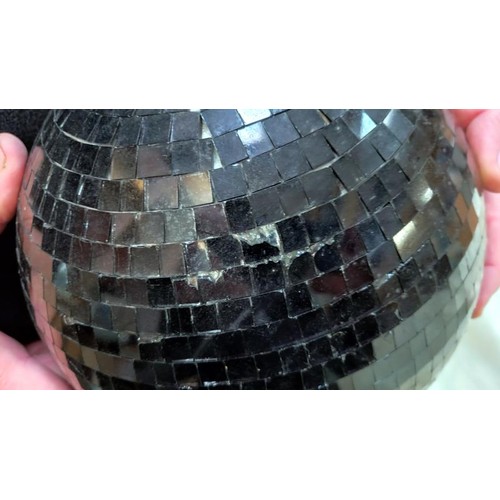 675 - An unusual black disco glitter ball.