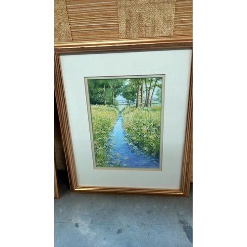 101 - 3 gilt framed watercolours by Sue Goodchild