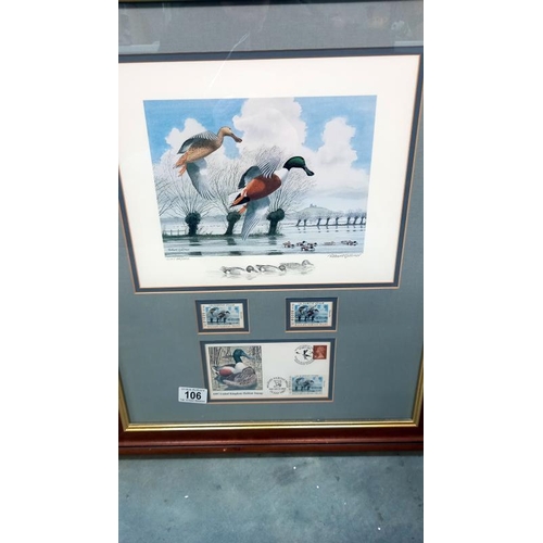 106 - A set of 7 framed & glazed limited edition Bruce Pearson duck stamp prints, all No: 35/200