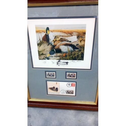 106 - A set of 7 framed & glazed limited edition Bruce Pearson duck stamp prints, all No: 35/200