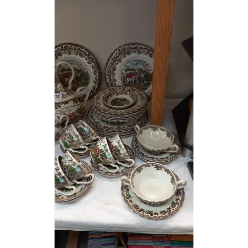 115 - A large quantity of Myotts Country Life English sciences dinner set. COLLECT ONLY