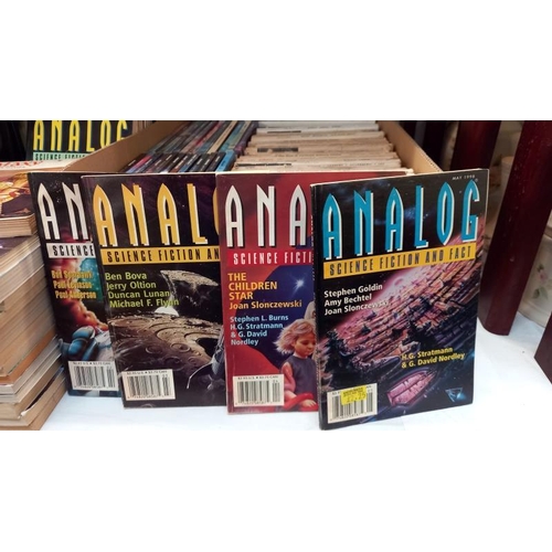 119 - A collection of approximately 75 Analog Science fiction & fact magazines (late 90's early 2000's) & ... 