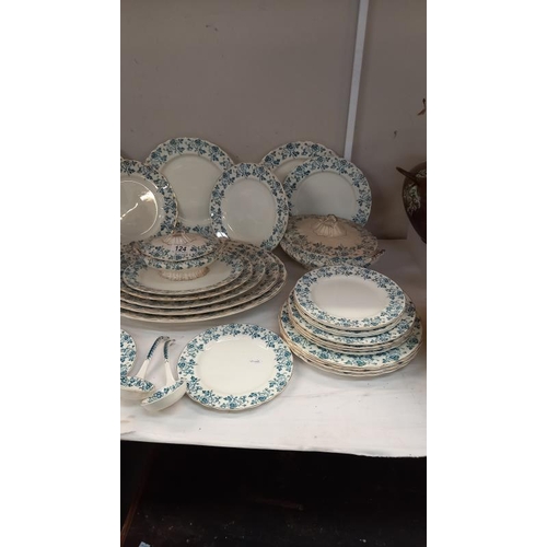 124 - Approximately a 38 piece vintage dinner set 'Ascot' by Burslem. COLLECT ONLY