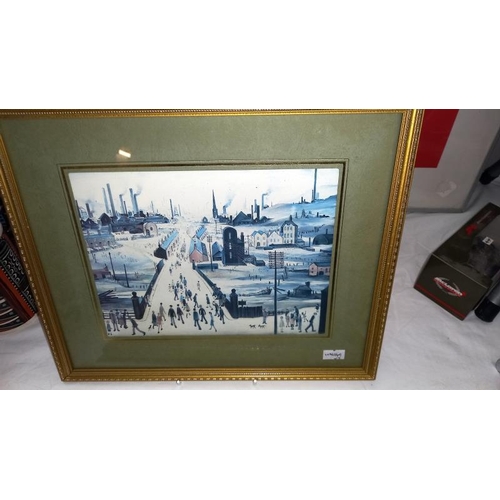 75 - 3 gilt framed Lowry prints