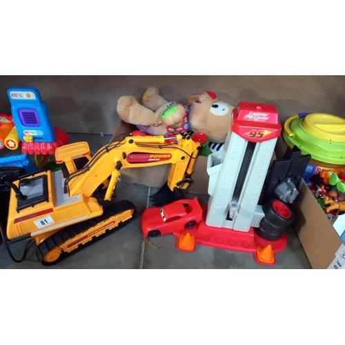 81 - A quantity of children's toys including Bob the builder etc. COLLECT ONLY