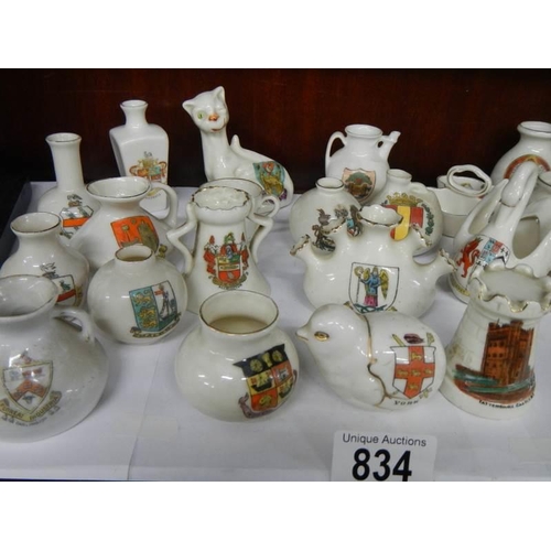 834 - A mixed lot of china.