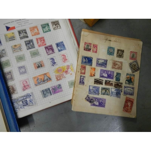 864 - A quantity of stamp albums with stamps.