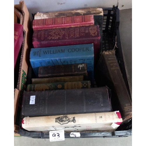 93 - A large quantity of antique books etc.