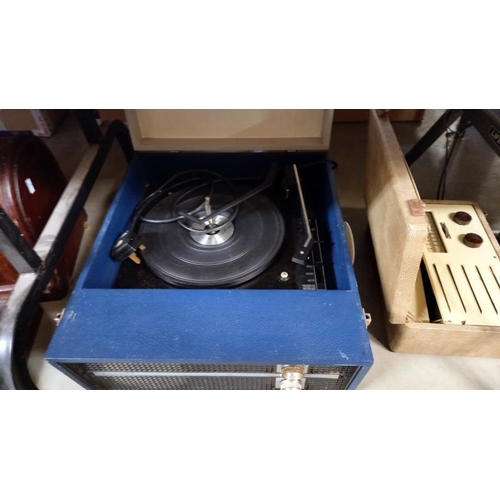 134 - A vintage Fidelity record player and 2 vintage Vidor radios  COLLECT ONLY