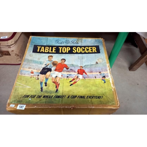 141 - A vintage boxed table soccer game by Tudor rose, completeness unchecked  COLLECT ONLY