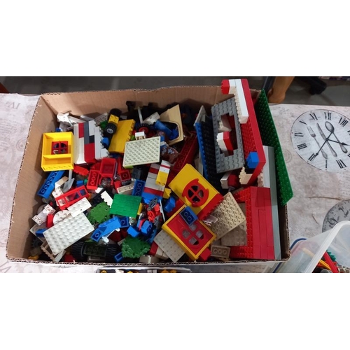 209 - A box of old Lego including Minifigs and some Lego Technics in box