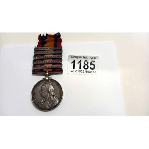 1185 - A Victorian South Africa medal & Edward the VII South African medal (Being sold with Lot 1186)