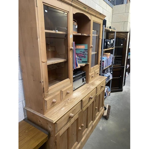 295 - A large solid pine dresser