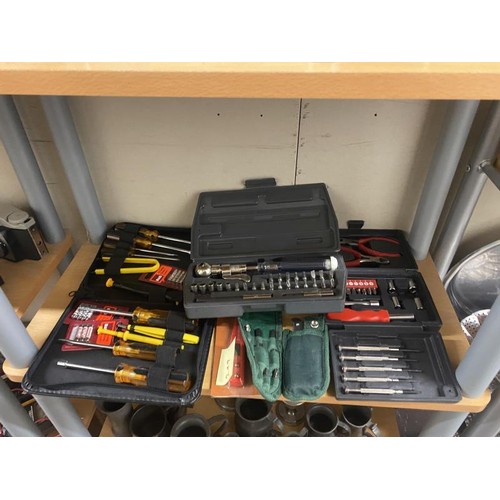 249 - 2 shelves of various tools (COLLECT ONLY)