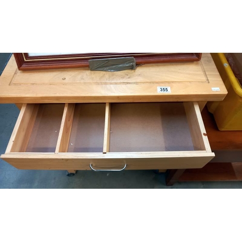 355 - A light wood kitchen cupboard work station, COLLECT ONLY