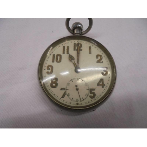 2070 - A Victorian silver fob watch and three vintage pocket watches.