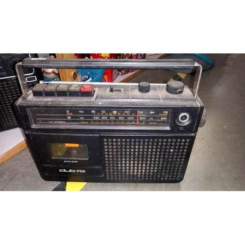 19 - A Vintage Stella Battery Operated Record Player and Two Retro Radio Cassette players