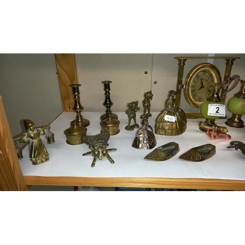 2 - A Selection of Brass Ornaments including Cannon etc