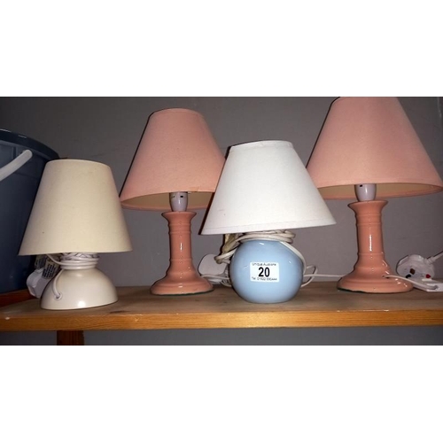 20 - A Selection of Pottery Table Lamps