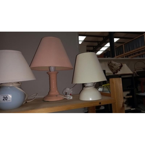 20 - A Selection of Pottery Table Lamps