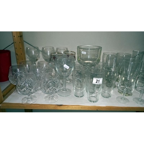 21 - A Selection of Drinking Glasses