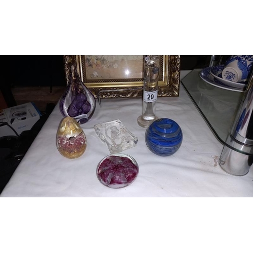 29 - A Quantity of Paperweights Etc