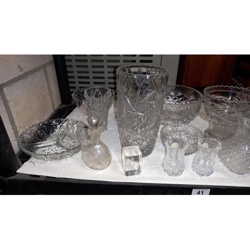 41 - A Good Selection of Glassware including Various Bowls