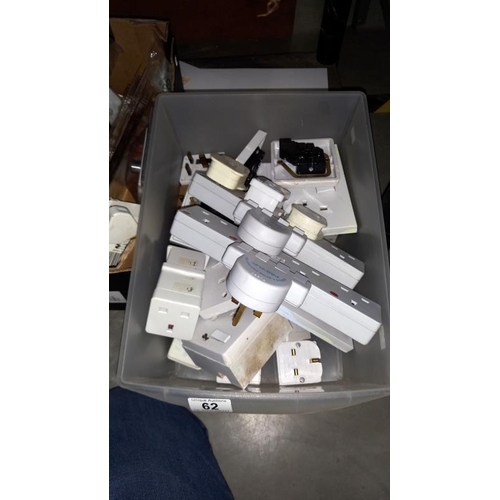 62 - A box of Plugs and Sockets etc