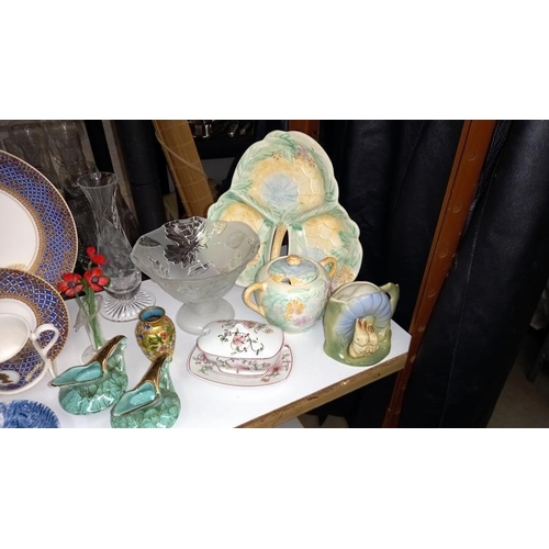 75 - A Selection of Pottery and Porcelain Including Carlton Ware, Wedgwood etc