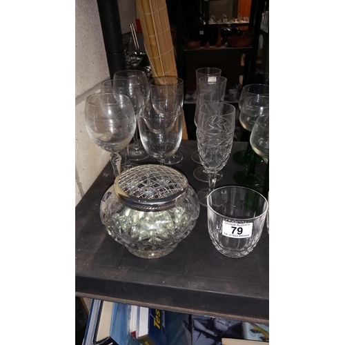 79 - A Quantity of Glasses Etc