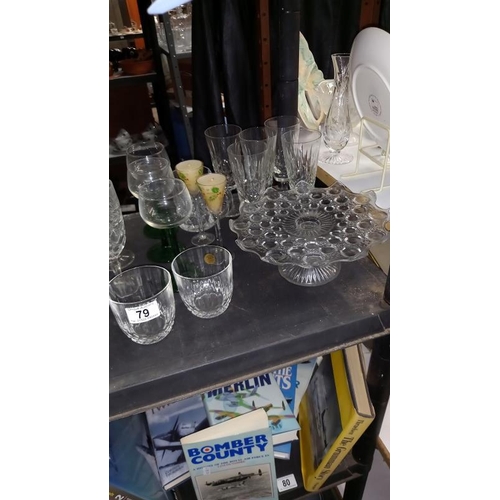 79 - A Quantity of Glasses Etc