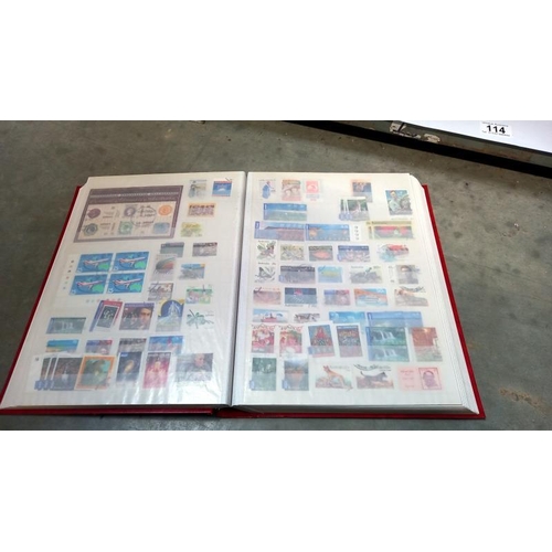 114 - A  selection of 6 albums of stamps