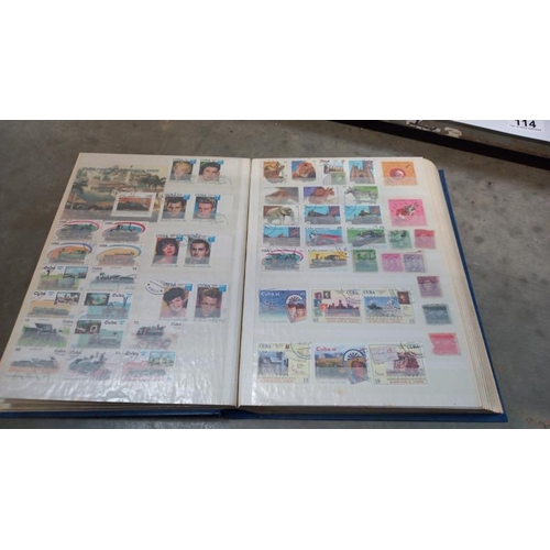 114 - A  selection of 6 albums of stamps