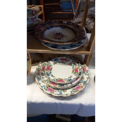 152 - A quantity of Booths floradora plates and other 19th/20th century plates