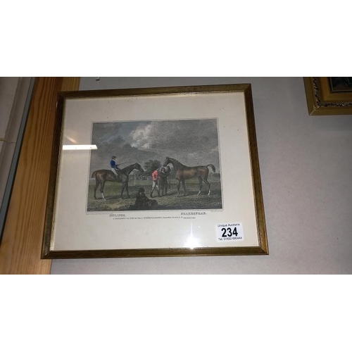 234 - A pair of Framed & glazed 19th Century horse related prints