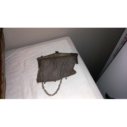 241 - 2 crocodile skin handbags and a chain purse